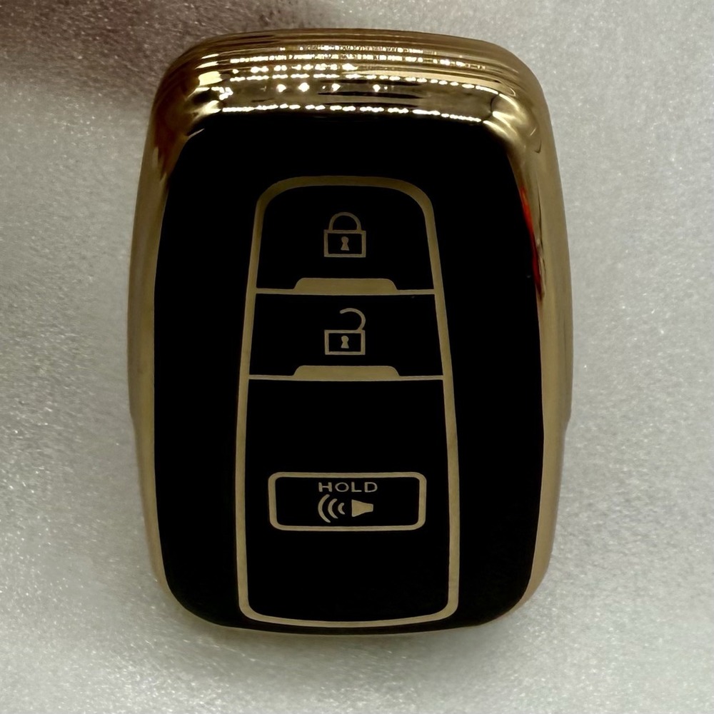 Black Key Fob Skin 3 Button for Toyota Prius Corolla RAV4 Hghlander 4Runner Note